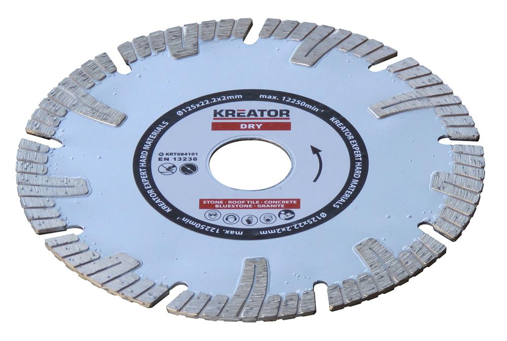 Disque diamant béton armé - Kreator 03084100 03084101 03084102